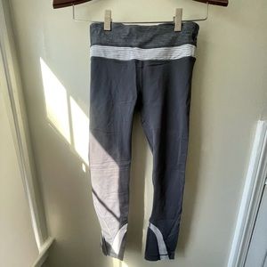 Gray Cropped Lululemon Leggings